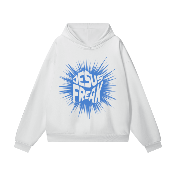 Jesus Freak Blue Light Hidden Pocket Fleece Hoodie