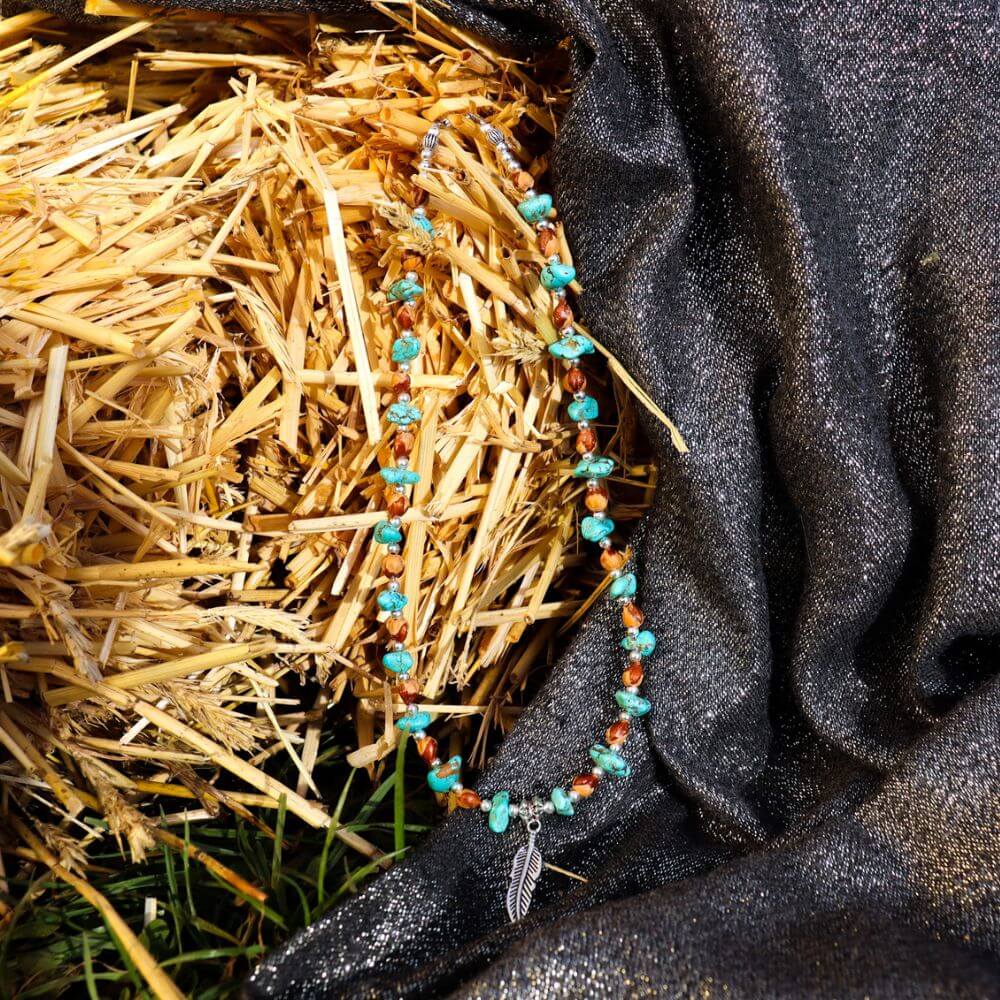 Feather Turquoise Be Still Necklace