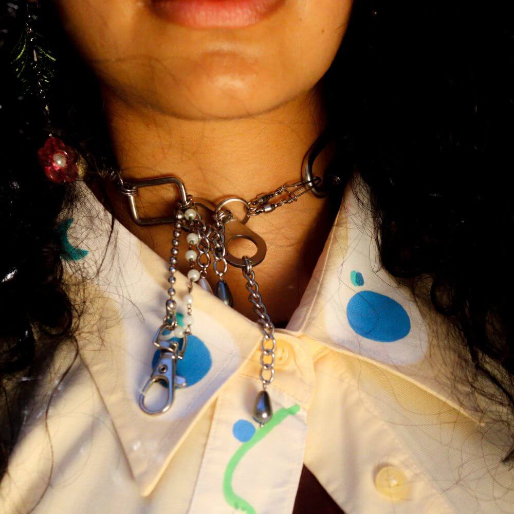 "The Vine" Hand-Drawn Up-cycled Angela Wheeler Button Down