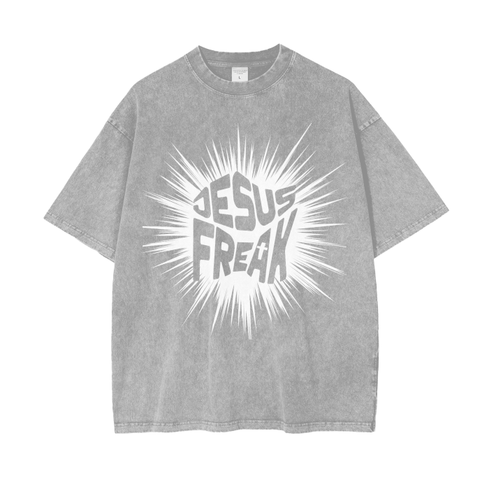 Jesus Freak (11 Colors) Acid Wash Oversize T-Shirt