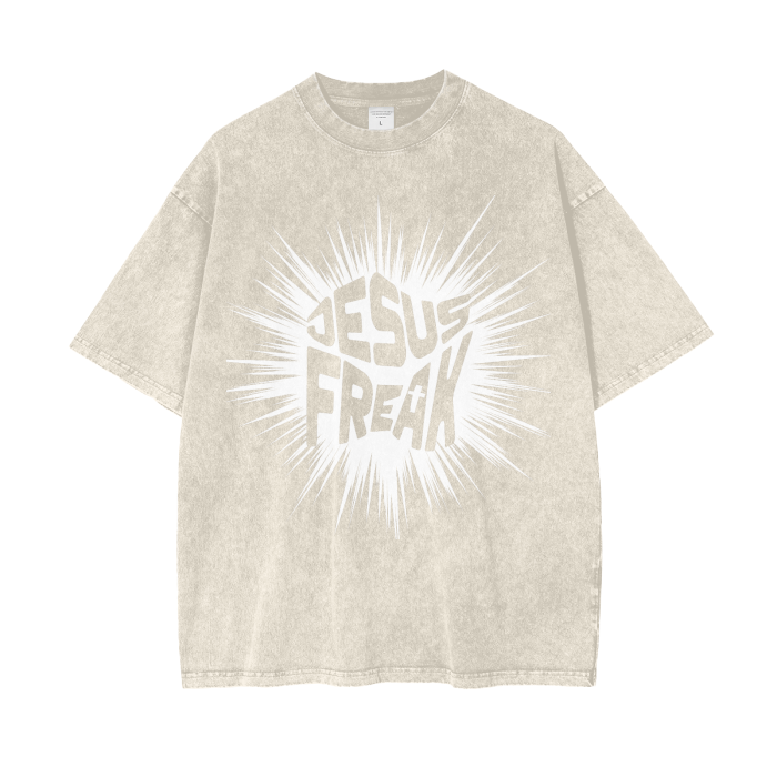 Jesus Freak (11 Colors) Acid Wash Oversize T-Shirt