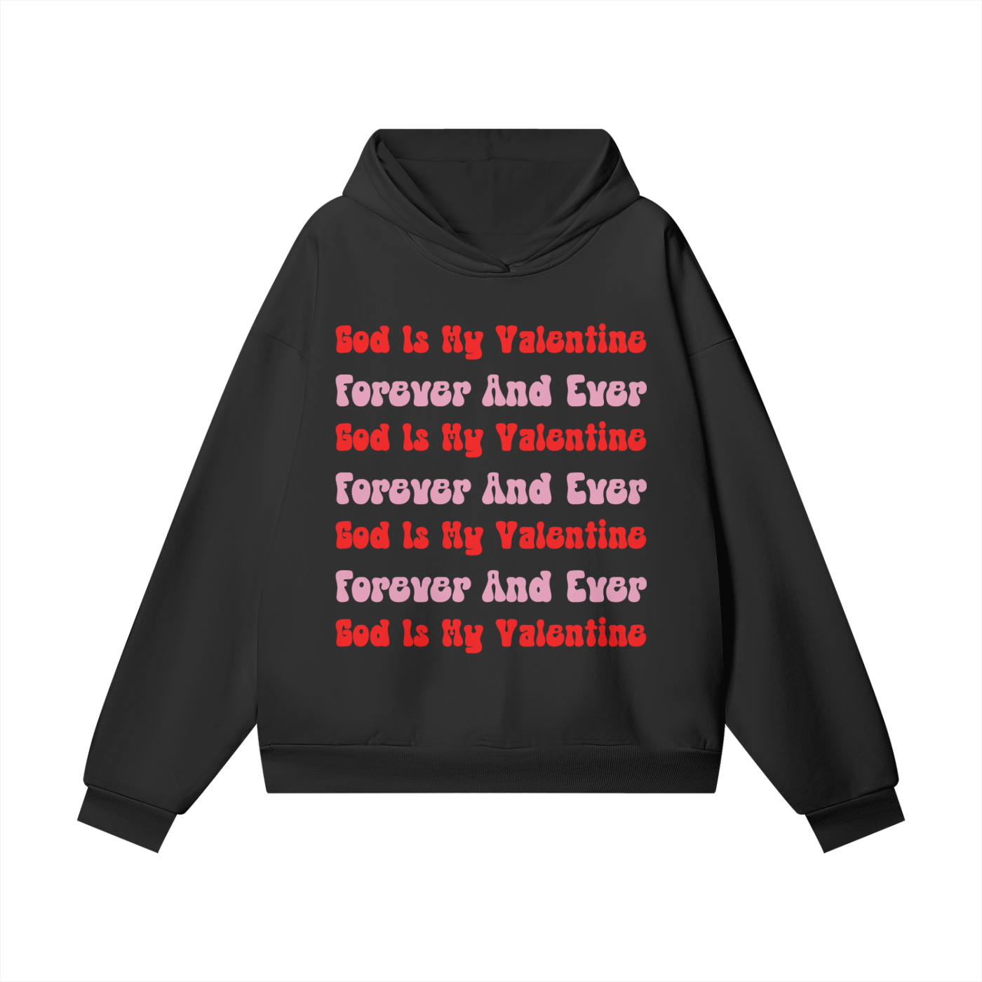 God Is My Valentine (3 Colors) Hidden Pocket Fleece Hoodie