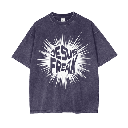 Jesus Freak (11 Colors) Acid Wash Oversize T-Shirt