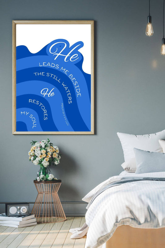 Dark Blue Wave - Psalm 23 - Still Waters Collection