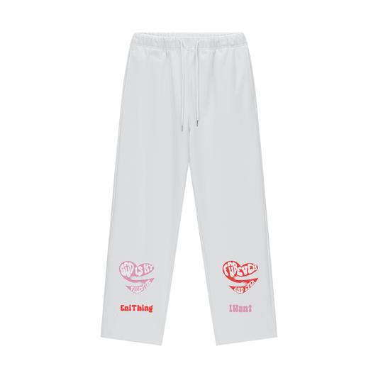 God Is My Valentine (Pink & Red) Fleece Lined Straight Leg Pants